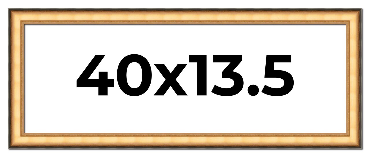 Panoramic Traditional Gold Picture Frame - UV Acrylic, Foam Board Backing, Hanging Hardware